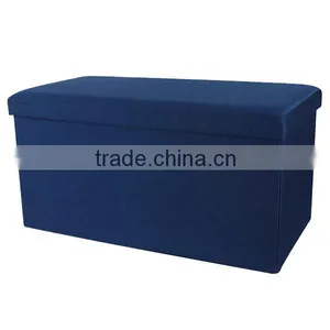 Double Folding Storage Ottoman With Removable Lid thumbnail-1