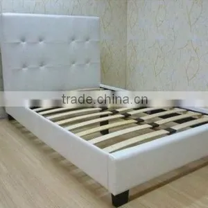 Leather Upholstered Bed W/slats-Queen thumbnail-1