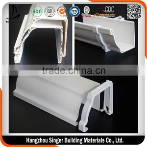 White Plastic Building Material Manufacture PVC Rain Gutter For Sale thumbnail-1