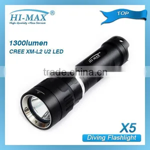 Hi-max Xm-l u2 Magnetic Switch Scuba Diving Flashlights thumbnail-1