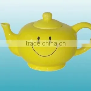 Factory Manufacture Glazing Ceramic Teapot With Smile Face thumbnail-1