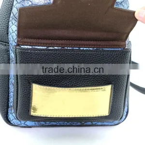 New Arrival Snakeskin Pattern Style Cute Girls Small Fashion Leather Backpack thumbnail-5