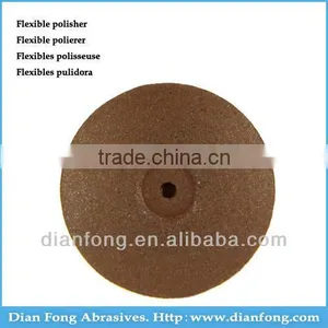 A103M Wheel Shaped Brown Flex Rubber Polishers Rubber Bushings thumbnail-1