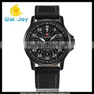 WJ-5555 Leather Strap Japan Movement 3ATM Waterproof Businessmen Naviforce Watch thumbnail-3
