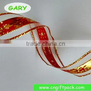 1" Wire Edge Merry Christmas Ribbon Decorating Christmas Wired Ribbon thumbnail-3
