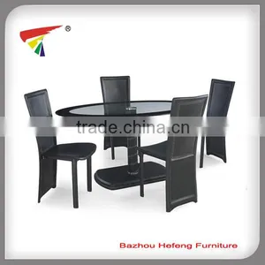 Elegant Glass Table Furniture Dining Set thumbnail-1
