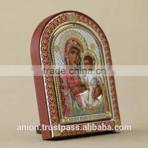 Greek & Russian Orthodox Wooden Icon. Mother God. Hodegetria thumbnail-2