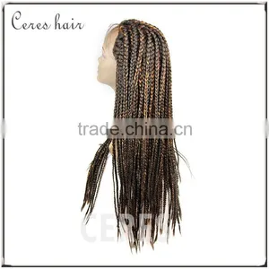 New Arrival Heat Resistant Fiber Synthetic Hair Wig African Braided Lace Front Wig thumbnail-1