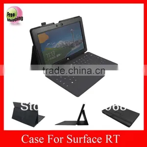 Stand Leather Case For Surface RT,Surface RT Standing Leather Case,Black Color thumbnail-1