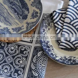 Chinese Porcelain Style Tea Towel Parttern Printed Kitchen Towel Cotton Dish Towel thumbnail-2