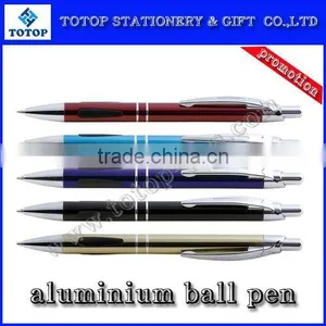 Push Action Promotional Metal Ball Pen With Rubber Grip thumbnail-1
