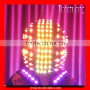 Full Color Light Mode Helmet,led Safety Light up Helmet for Stage Show Wireless Controlled thumbnail-2