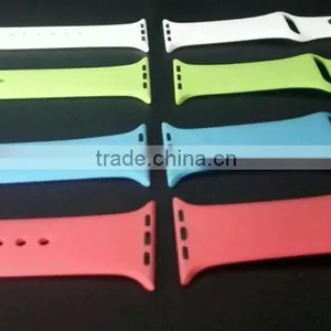 Colorful Silicone Watch Band Watch Strap Belt Sport Bracelet Fitness Replacement Wrist With Connector Adjustment For Apple Watch thumbnail-5