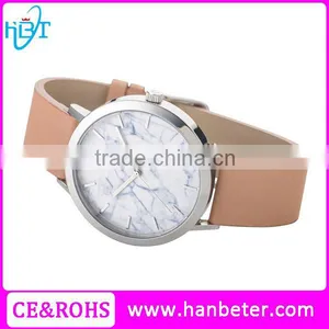 2016 High Quality the Fifth Style Japan Quartz Movt Marble Face Watch Custom Casual Watch thumbnail-1
