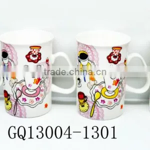 Cheap Sale Fine Bone China Tea Cups With Decals V-shape and Hand Bulk Packing thumbnail-4