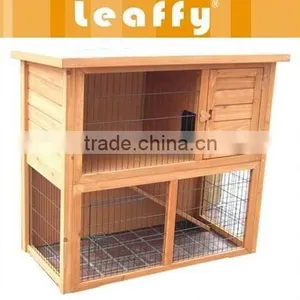 LEAFFY-Wooden With Asphalt Roof Rabbit House thumbnail-1
