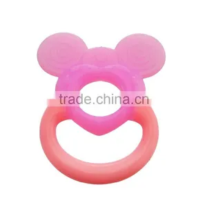 Double Injection Solid Silicone Attractive Design Baby Soft Teether thumbnail-6