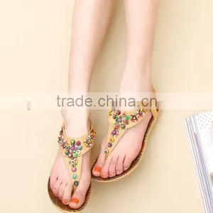 2015 Sweet Summer Leisure Beaded Sandals Latest Fashion Sandals thumbnail-2
