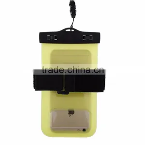 China Supplier IPX8 PVC Waterproof Cell Phone Case Cover Waterproof Bag With Armband thumbnail-5