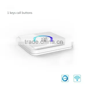 2015 Newest Model Square Shape White&blue Color Wireless Call Button thumbnail-4