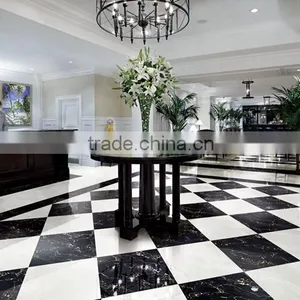 BLACK GOLD FLOWER FULL POLISHED PORCELAIN GLAZED TILE FROM FOSHAN FACTORY thumbnail-1