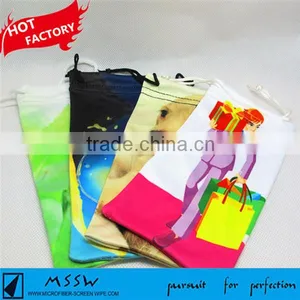 Microfiber Drawstring Phone Pouch thumbnail-1
