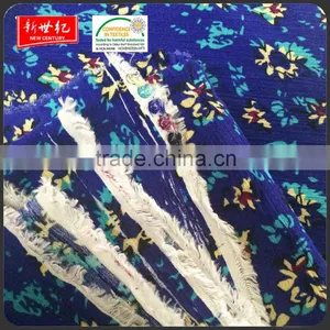 Oeko-tex Standard 30*24 135gsm Print Crinkle Rayon Fabric, Plain Crepe Viscose Fabric thumbnail-2