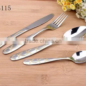 Lovely Gold-plated Handle Stainless Steel Cutlery Set KX-S115 thumbnail-1