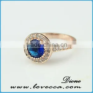 Guangzhou Dione High Quality CZ Ring , Silver Rings Wholesale, Microwave Ring With Sapphire Stone thumbnail-1
