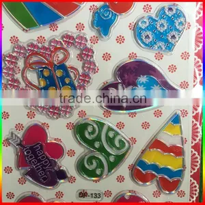 Heart Design Embossed PVC Stickers for Kids thumbnail-2