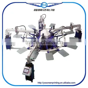 Automatic 8 Color Octopus Garment Silk Screen Printing Machine For Sale thumbnail-3