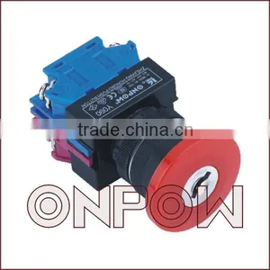 ONPOW Mushroom Key Lock Switch 2 Position(Y090-11YM,VDE,CE,PSE,CCC,ROHS) thumbnail-1