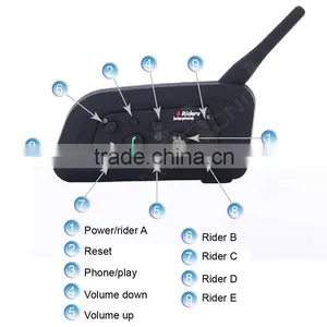 SZwinzon V6 1200M Motorcycle Helmet Bluetooth Intercom/Interphone Headset Connects Upto 6 Riders thumbnail-4