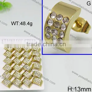 Latest Hot Golden Stud Earring Designs for Women thumbnail-1