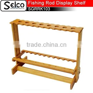 92cm*29cm*63cm Bamboo Fishing Rod Display Shelf of 30pcs, for Shops, Stores or Exhibition thumbnail-1