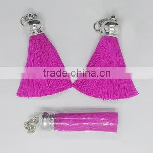 STOCK Cheap Tassel Cellphone Jewelry Hats Accessories Tassel With Buckle for Sale thumbnail-2