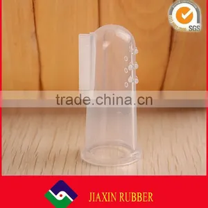 Food Grade Soft Silicone Baby Finger Tongue Cleaner Toothbrush Massager for Baby Kids Oral Health thumbnail-2