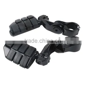 Black 360 Degree Adjustable Highway Foot Pegs Footpeg Footrests For 32mm thumbnail-2