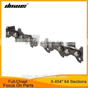 Gardening Tools Petrol Wood Cutting Machine Chain Saw Spare Parts Full Chisel 0.404" Pitch 64 Sections Chainsaw Chain thumbnail-1