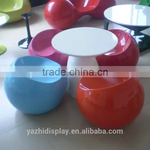 Wholesale Modern Ball Fiberglass Stool Chair Price thumbnail-4