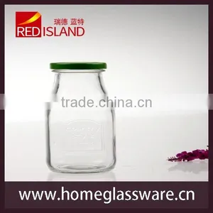 200ml Juice Glass Bottle With Lids, Straws From China thumbnail-1