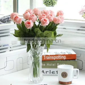 Home Wedding Decor Moisturizing Feel Roses Artificial Silk Flowers Wholesale thumbnail-2
