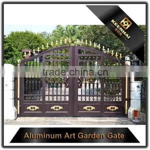 Modern Main Gate Designs Outdoor Powder Coated Cast Aluminum Garden Gate for Villa thumbnail-1