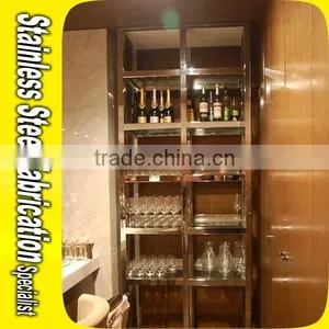 Foshan Custom Design Stainless Steel Wall Wine Rack for Bar Metal Wine Rack thumbnail-3