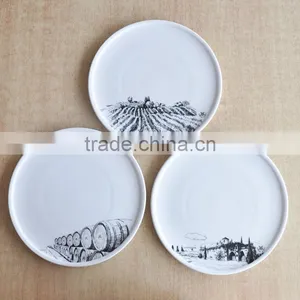 Stoneware Pizza Plate With Decal thumbnail-1