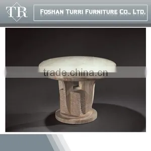 Luxury Glass Top Hand Carved Natural Marble Coffee Table Base thumbnail-6