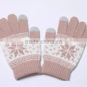 New Octagonal Flower Touch Sensor Gloves Winter Warm Touch Sensing Gloves thumbnail-4