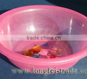 Household Pink Round Plastic Wash Basin thumbnail-1