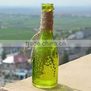 Green Color Sapraying Decorative Glass Vase thumbnail-1
