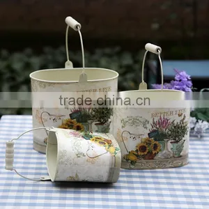 Leakproof Colorful Oval Shape Ice Bucket With Wooden Handle thumbnail-2